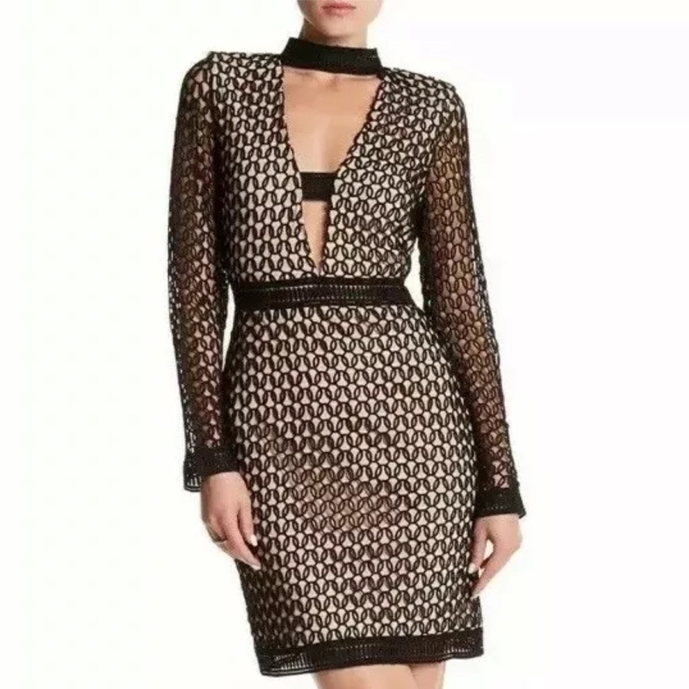 ELLIATT NEW Revelation Dress Black Mesh Sheath